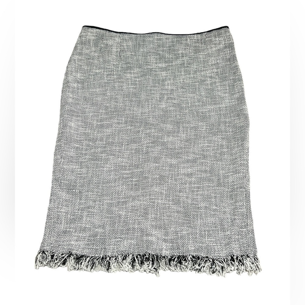 PAUL SMITH Woven Fringe Hem Skirt